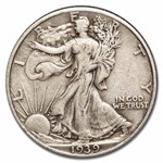 1939 Walking Liberty Halves 20-Coin Roll Avg Circ