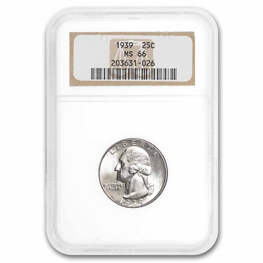 1939 Washington Quarter MS-66 NGC