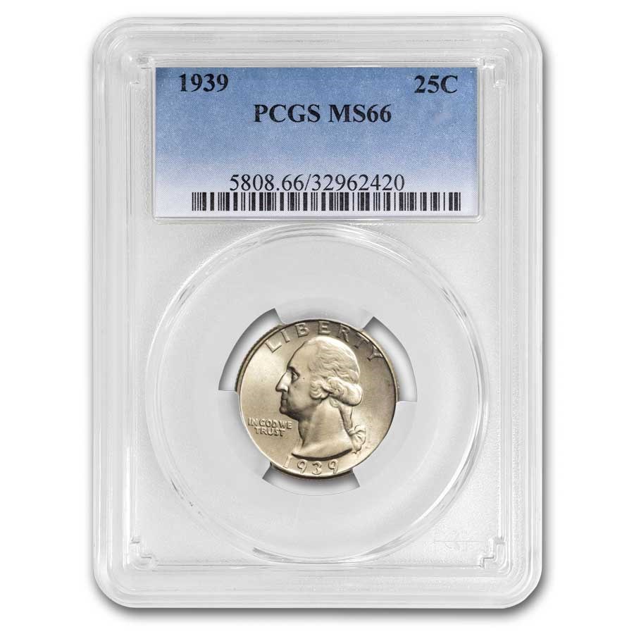 1939 Washington Quarter MS-66 PCGS
