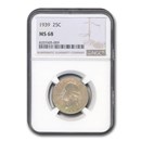 1939 Washington Quarter MS-68 NGC