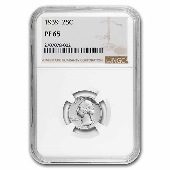 1939 Washington Quarter PF-65 NGC 1939 Washington Quarter PF-65 NGC