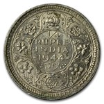 1940-1945 India Silver 1/4 Rupee George VI Avg Circ