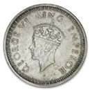 1940-1945 India Silver Rupee George VI Avg Circ