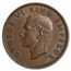 1940-1947 New Zealand Bronze 1 Penny Tui Bird George VI Avg Circ