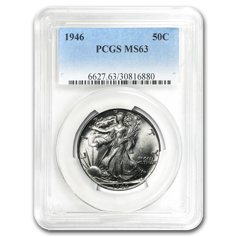 1940-1947 Walking Liberty Half-Dollar MS-63 PCGS (Random)