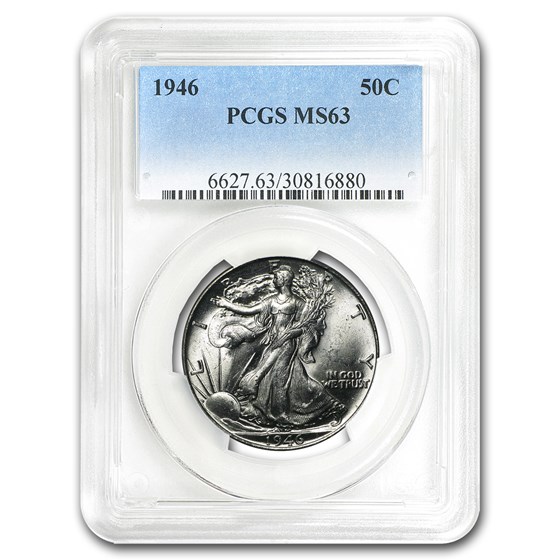 1940-1947 Walking Liberty Half-Dollar MS-63 PCGS (Random) 1940-1947 Walking Liberty Half-Dollar MS-63 PCGS (Random)