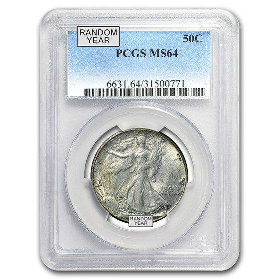 1940-1947 Walking Liberty Half-Dollar MS-64 PCGS (Random) 1940-1947 Walking Liberty Half-Dollar MS-64 PCGS (Random)