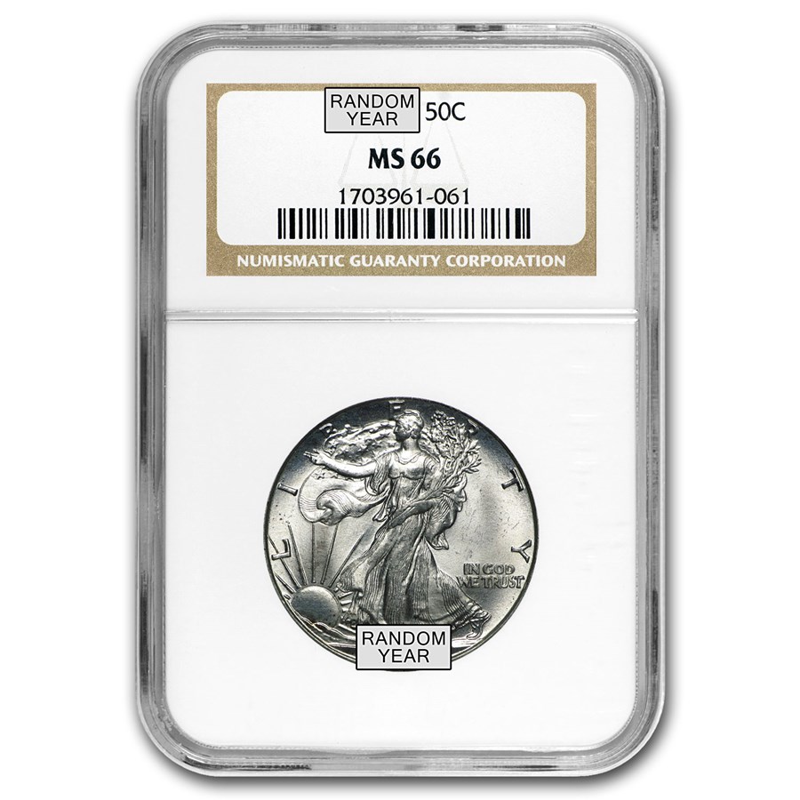 1940-1947 Walking Liberty Half-Dollar MS-66 NGC (Random)