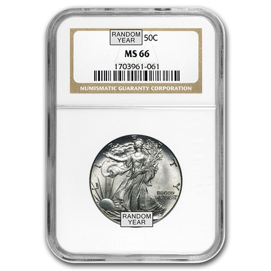 1940-1947 Walking Liberty Half-Dollar MS-66 NGC (Random) 1940-1947 Walking Liberty Half-Dollar MS-66 NGC (Random)