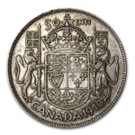 1940 Canada Silver 50 Cents George VI XF