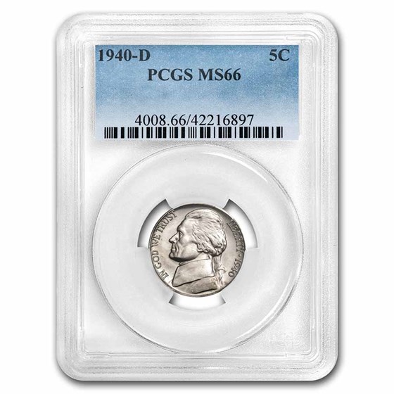1940-D Jefferson Nickel MS-66 PCGS 1940-D Jefferson Nickel MS-66 PCGS