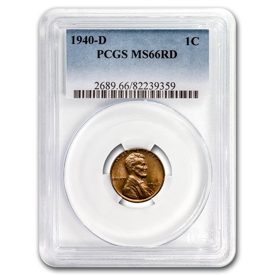 1940-D Lincoln Cent MS-66 PCGS (Red) 1940-D Lincoln Cent MS-66 PCGS (Red)