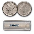 1940-D Mercury Dime 50-Coin Roll Avg Circ