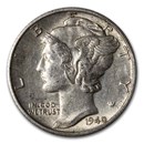 1940-D Mercury Dime AU