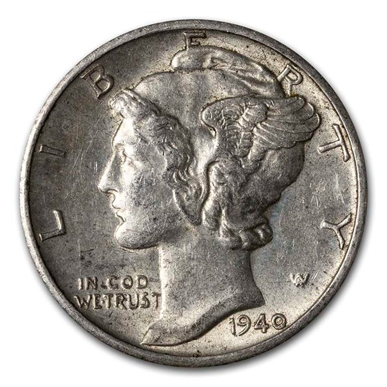 1940-D Mercury Dime AU 1940-D Mercury Dime AU