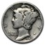 1940-D Mercury Dime Good/VF