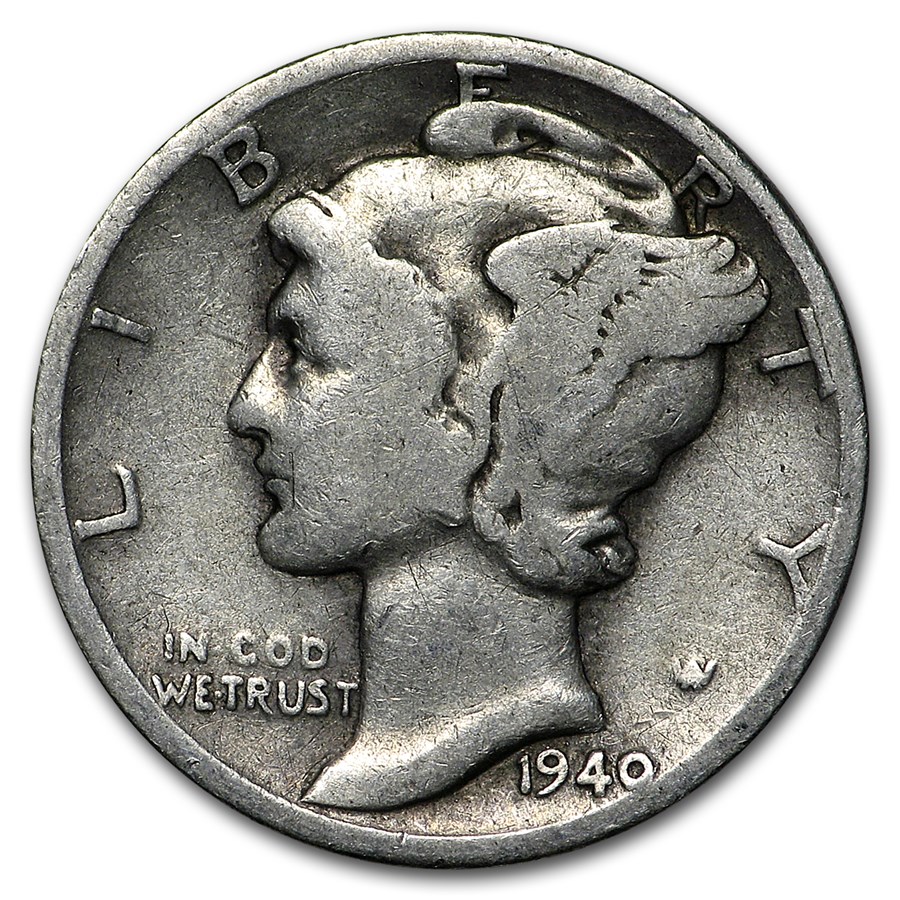 1940-D Mercury Dime Good/VF