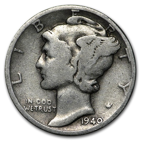 1940-D Mercury Dime Good/VF 1940-D Mercury Dime Good/VF