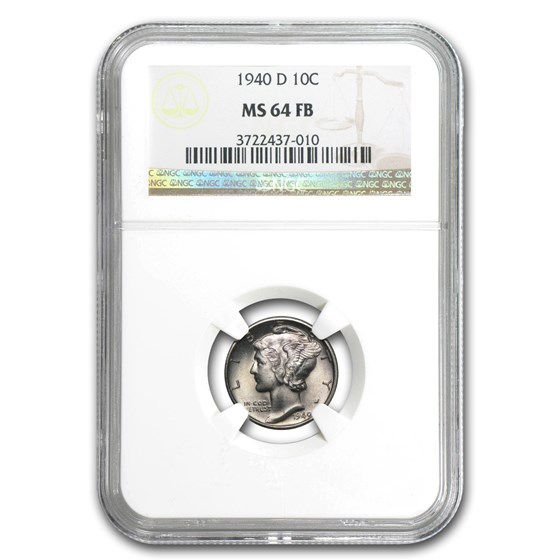1940-D Mercury Dime MS-64 NGC (FB) 1940-D Mercury Dime MS-64 NGC (FB)
