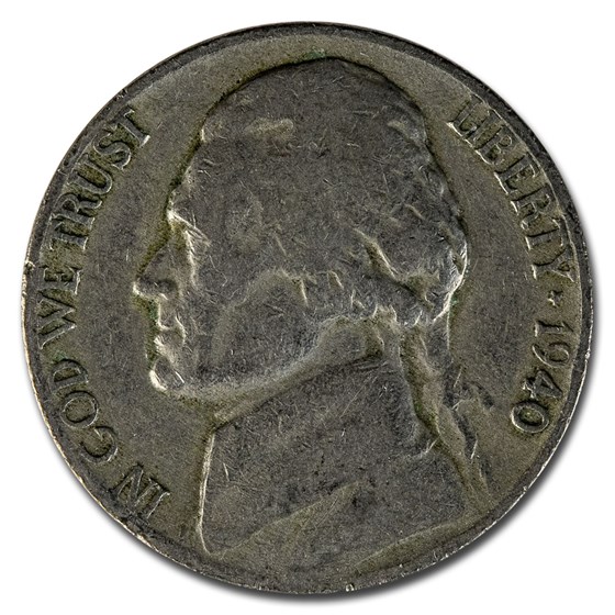 1940 Jefferson Nickel Avg Circ 1940 Jefferson Nickel Avg Circ
