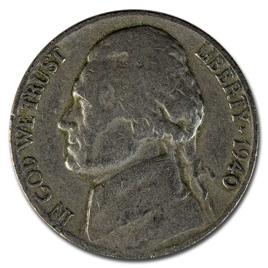 1940 Jefferson Nickel Avg Circ