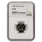 1940 Jefferson Nickel PF-68 NGC (Reverse of 40)