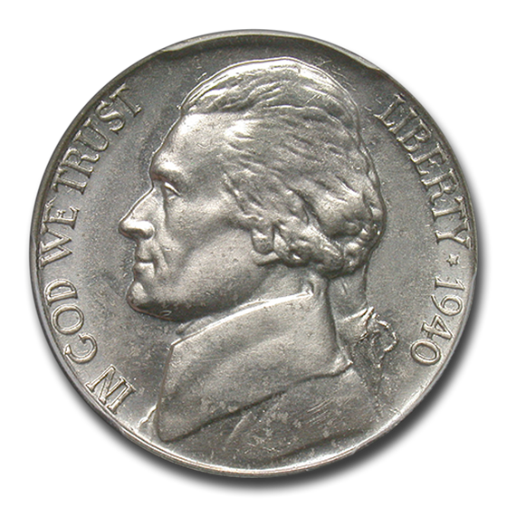 1940 Jefferson Nickel PR-64 PCGS (Reverse of 1938) 1940 Jefferson Nickel PR-64 PCGS (Reverse of 1938)