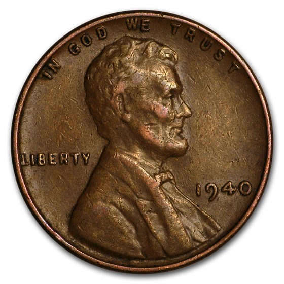 1940 Lincoln Cent Fine+ 1940 Lincoln Cent Fine+