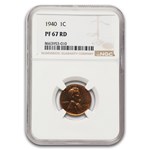 1940 Lincoln Cent PF-67 NGC (Red)