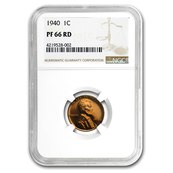 1940 Lincoln Cent PR-66 NGC (Red) 1940 Lincoln Cent PR-66 NGC (Red)