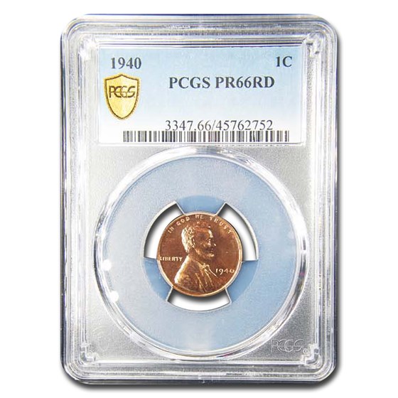 1940 Lincoln Cent PR-66 PCGS (Red)