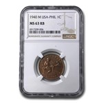1940-M Philippines Centavo MS-63 NGC (Red/Brown)