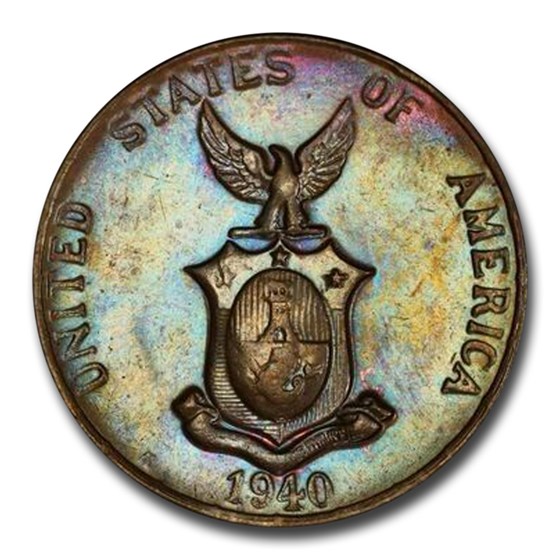 1940-M Philippines Centavo MS-63 PCGS (Brown) 1940-M Philippines Centavo MS-63 PCGS (Brown)