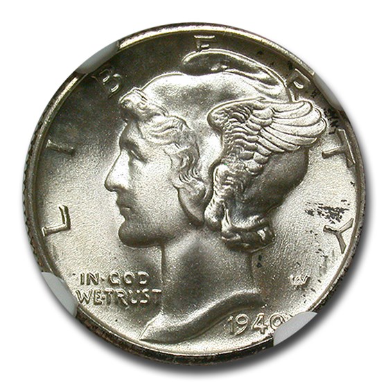 1940 Mercury Dime MS-67+ NGC (FB) 1940 Mercury Dime MS-67+ NGC (FB)