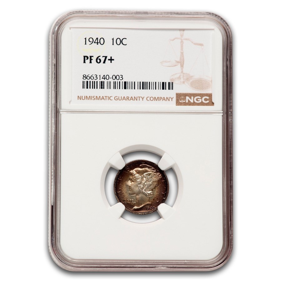 1940 Mercury Dime PF-67+ NGC