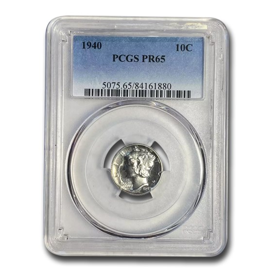1940 Mercury Dime PR-65 PCGS 1940 Mercury Dime PR-65 PCGS