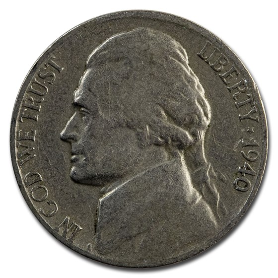 1940-S Jefferson Nickel Avg Circ 1940-S Jefferson Nickel Avg Circ