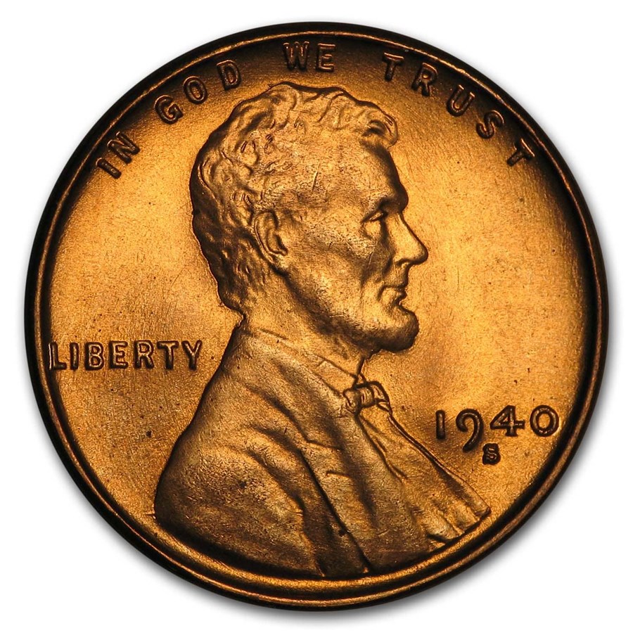 1940-S Lincoln Cent BU (Red)