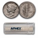 1940-S Mercury Dime 50-Coin Roll Avg Circ