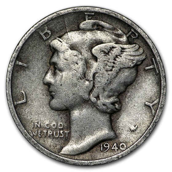 1940-S Mercury Dime Good/VF 1940-S Mercury Dime Good/VF