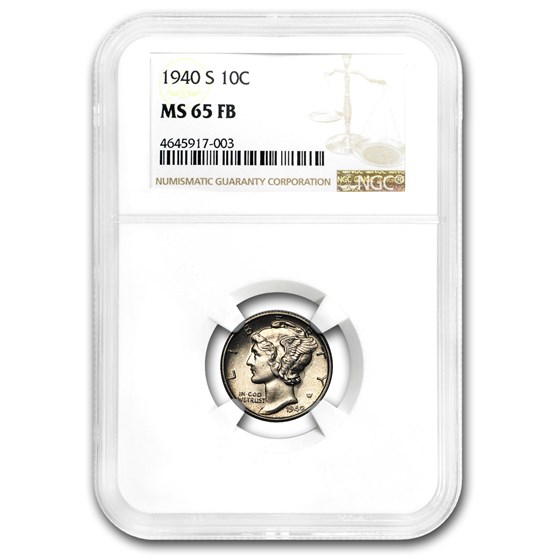 1940-S Mercury Dime MS-65 NGC (FB) 1940-S Mercury Dime MS-65 NGC (FB)