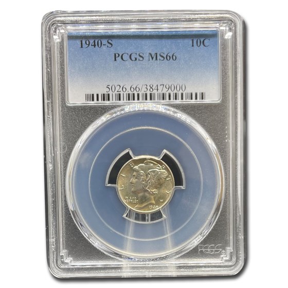 1940-S Mercury Dime MS-66 PCGS 1940-S Mercury Dime MS-66 PCGS