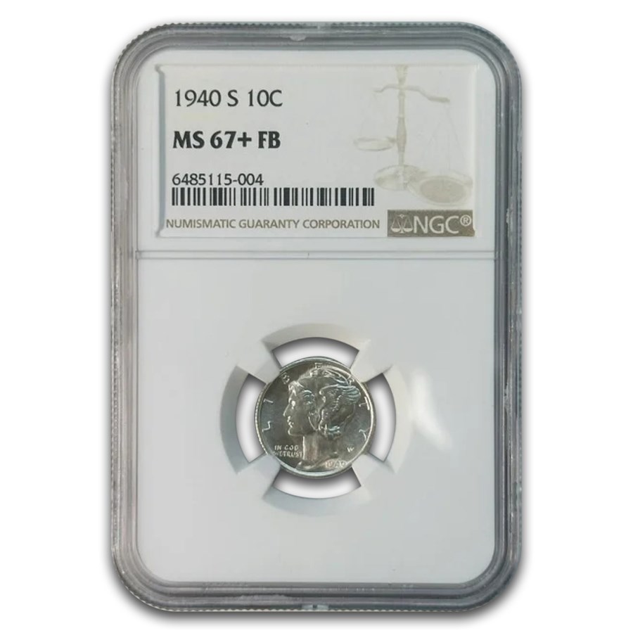 1940-S Mercury Dime MS-67+ NGC (FB)