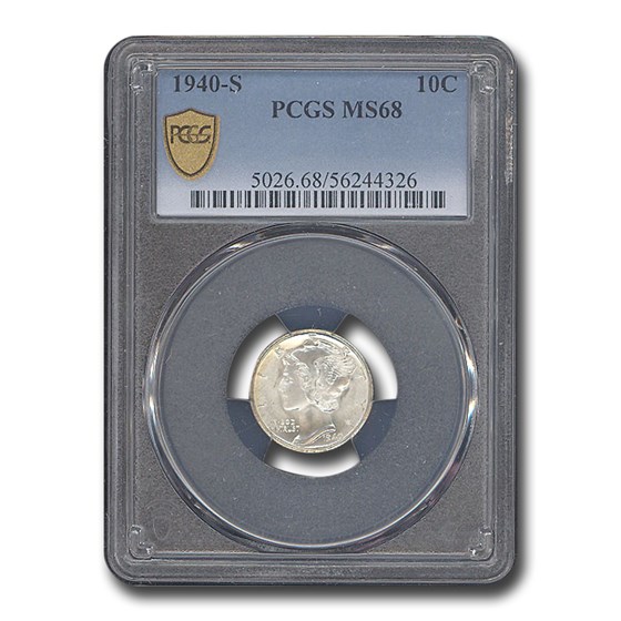 1940-S Mercury Dime MS-68 PCGS