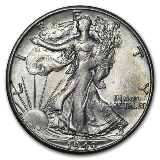 1940-S Walking Liberty Half Dollar AU