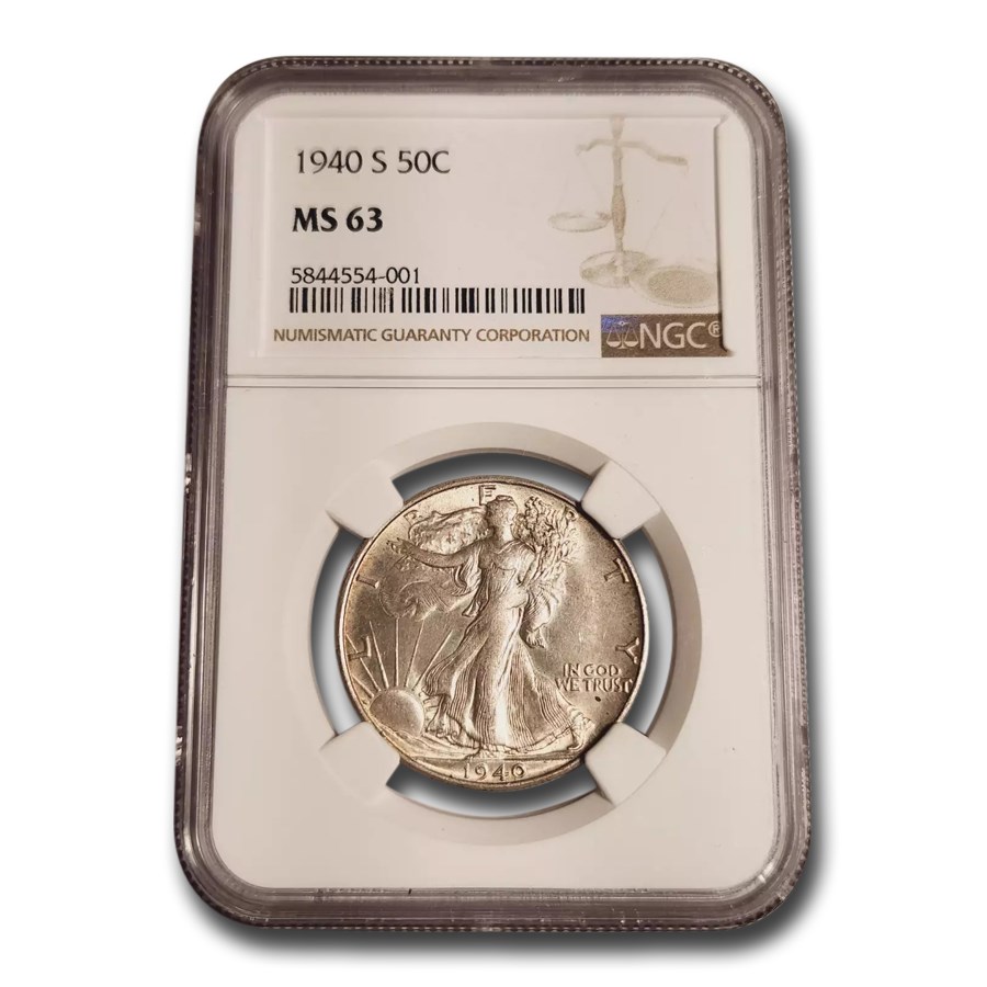1940-S Walking Liberty Half Dollar MS-63 NGC