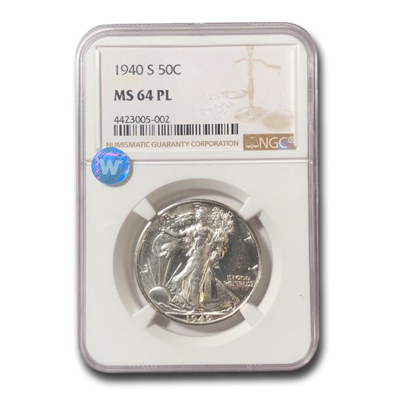 1940-S Walking Liberty Half Dollar MS-64 NGC (PL) 1940-S Walking Liberty Half Dollar MS-64 NGC (PL)