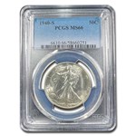 1940-S Walking Liberty Half Dollar MS-66 PCGS