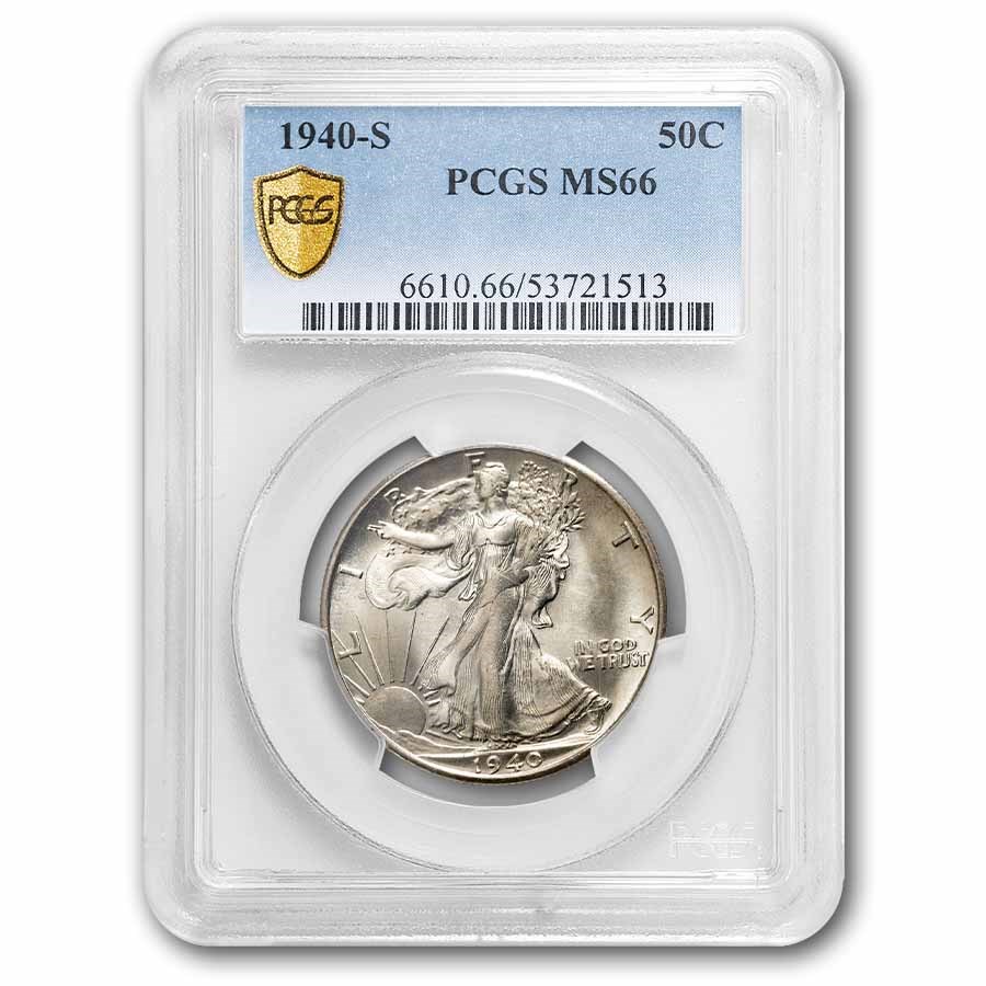 1940-S Walking Liberty Half Dollar MS-66 PCGS