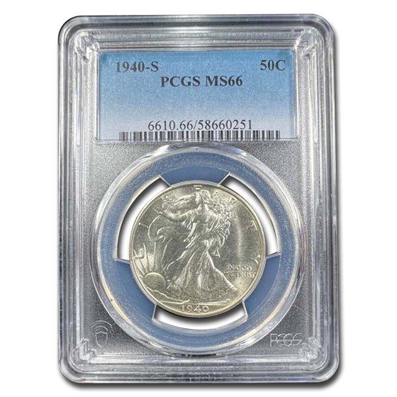 1940-S Walking Liberty Half Dollar MS-66 PCGS 1940-S Walking Liberty Half Dollar MS-66 PCGS